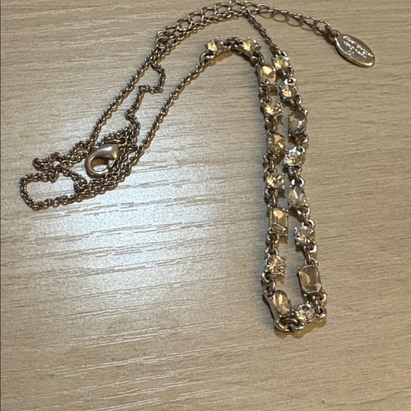 Ann Taylor Silver Necklace, adjustable 9"-11" - Picture 3 of 5